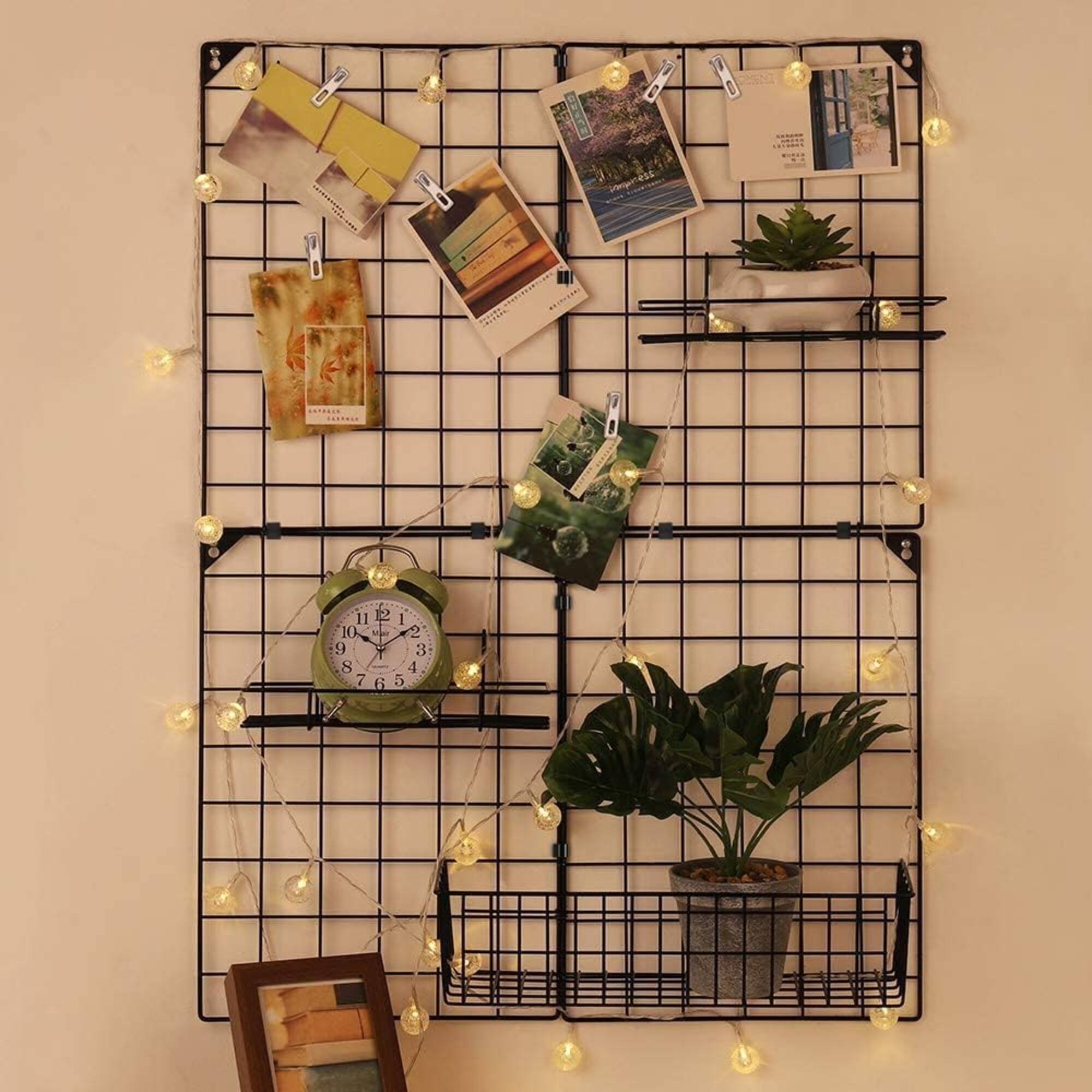 NEX™ Black Wall Grid Panel with 3 Wire Baskets
